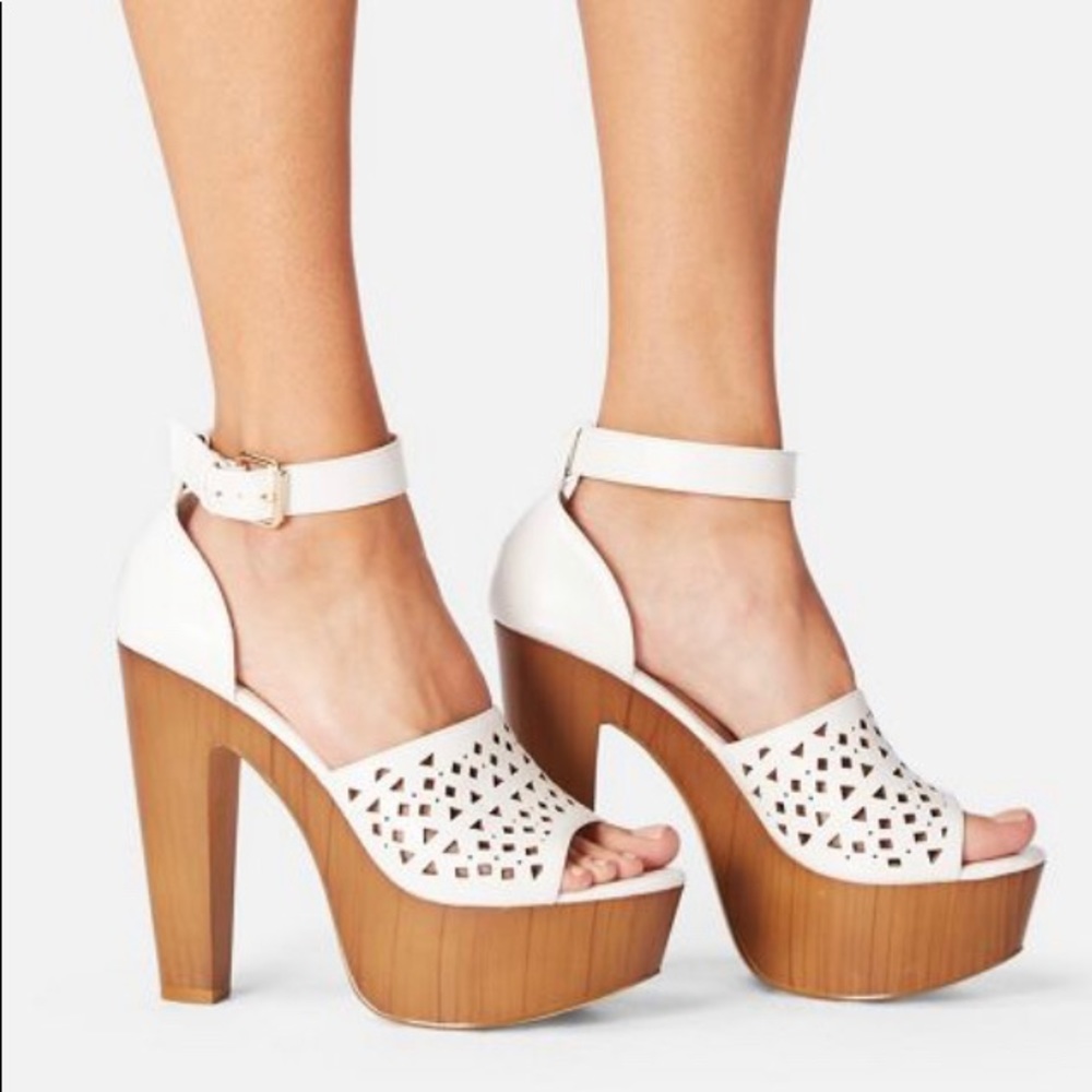 Higher Now Platform Wooden Heeled Sandel